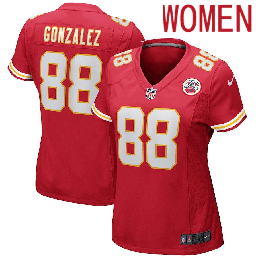Cheap Women Kansas City Chiefs 88 Tony Gonzalez Nike Red Game Retired Player NFL Jersey